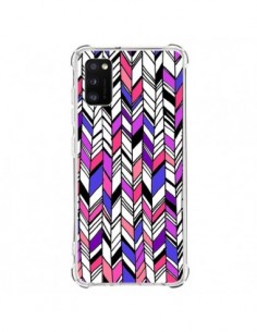 Coque Samsung Galaxy A41 Graphic Azteque Rose Violet -...