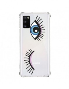 Coque Samsung Galaxy A41 Eyes Oeil Yeux Bleus...
