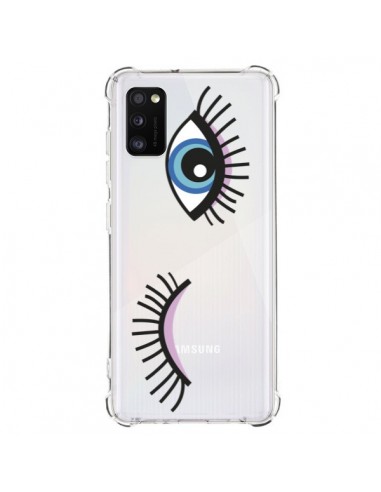 Coque Samsung Galaxy A41 Eyes Oeil Yeux Bleus Transparente -  Léa Clément