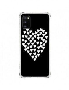 Coque Samsung Galaxy A41 Coeur en coeurs blancs - Project M