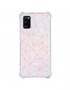 Coque Samsung Galaxy A41 Lignes Triangle Rose...