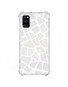 Coque Samsung Galaxy A41 Girafe Mosaïque Blanc...
