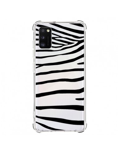 Coque Samsung Galaxy A41 Zebre Zebra Noir Transparente - Project M