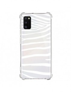 Coque Samsung Galaxy A41 Zebre Zebra Blanc Transparente -...