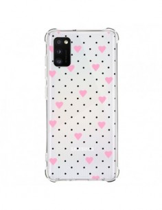Coque Samsung Galaxy A41 Point Coeur Rose Pin Point Heart...