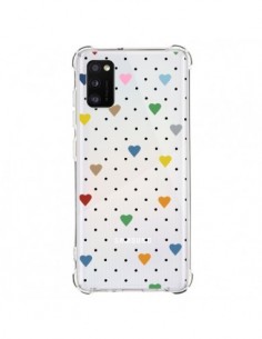 Coque Samsung Galaxy A41 Point Coeur Coloré Pin Point...