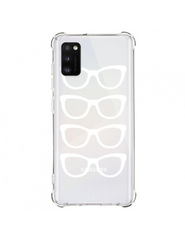 Coque Samsung Galaxy A41 Sunglasses Lunettes Soleil Blanc Transparente - Project M