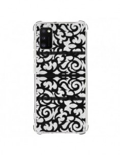 Coque Samsung Galaxy A41 Abstrait Noir et Blanc - Irene...