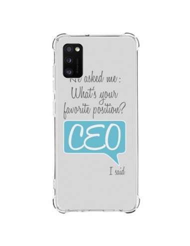 Coque Samsung Galaxy A41 What's your favorite position CEO I said, bleu - Shop Gasoline