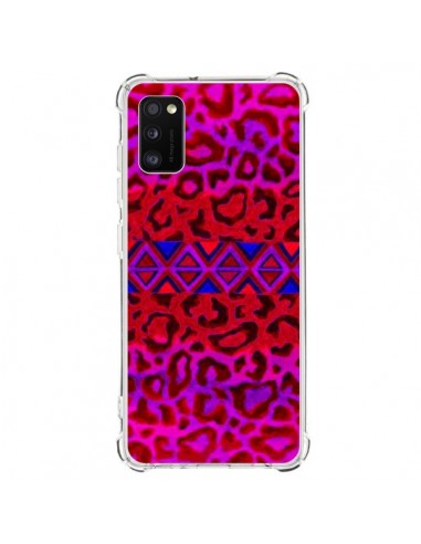 Coque Samsung Galaxy A41 Tribal Leopard Rouge -...