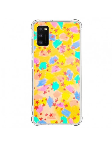 Coque Samsung Galaxy A41 Stars Etoiles Jaunes - Ebi Emporium