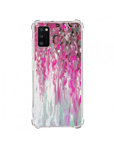 Coque Samsung Galaxy A41 Tempête Rose Transparente - Ebi Emporium