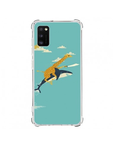 Coque Samsung Galaxy A41 Girafe Epee Requin Volant - Jay Fleck