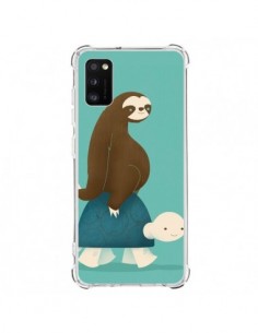 Coque Samsung Galaxy A41 Tortue Taxi Singe Slow Ride -...