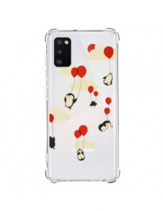 Coque Samsung Galaxy A41 Pingouin Ciel Ballons...