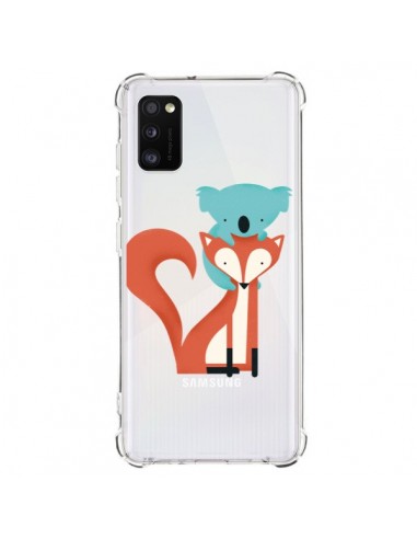 Coque Samsung Galaxy A41 Renard et Koala Love Transparente - Jay Fleck