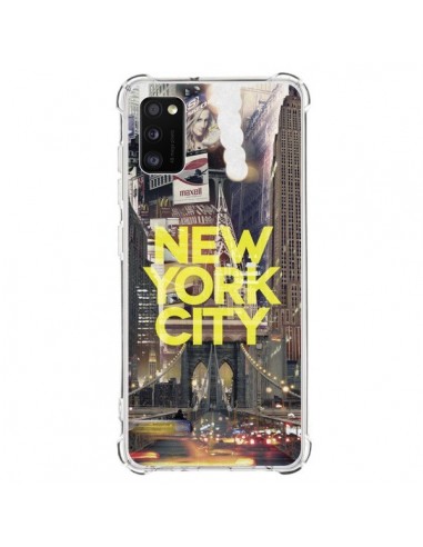 Coque Samsung Galaxy A41 New York City Jaune - Javier Martinez