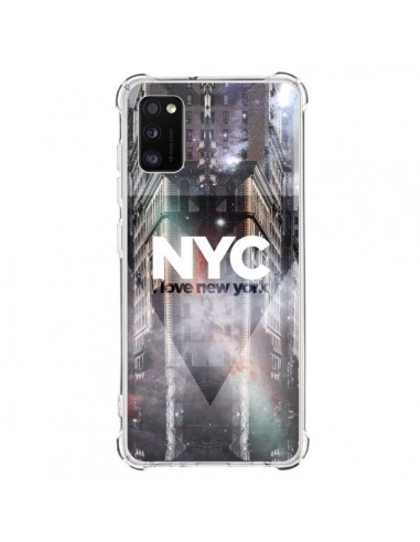 Coque Samsung Galaxy A41 I Love New York City Violet - Javier Martinez