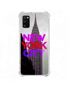 Coque Samsung Galaxy A41 New York City Rose Rouge -...