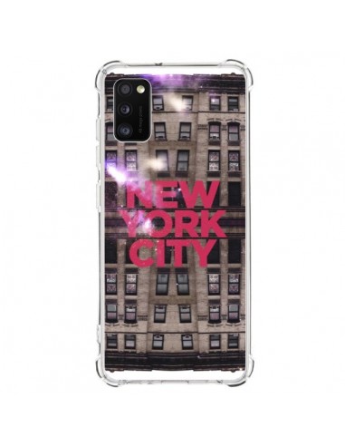 Coque Samsung Galaxy A41 New York City Buildings Rouge - Javier Martinez