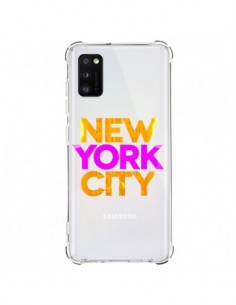 Coque Samsung Galaxy A41 New York City NYC Orange Rose...