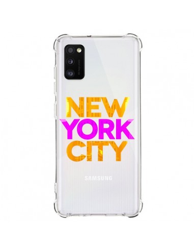 Coque Samsung Galaxy A41 New York City NYC Orange Rose Transparente - Javier Martinez