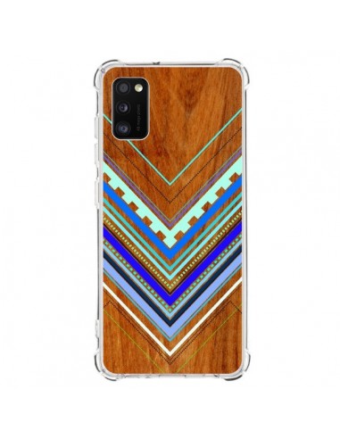 Coque Samsung Galaxy A41 Azteque Arbutus Blue Bois Aztec Tribal - Jenny Mhairi