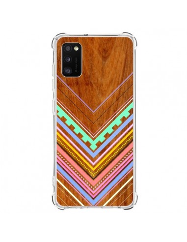 Coque Samsung Galaxy A41 Azteque Arbutus Pastel Bois Aztec Tribal - Jenny Mhairi