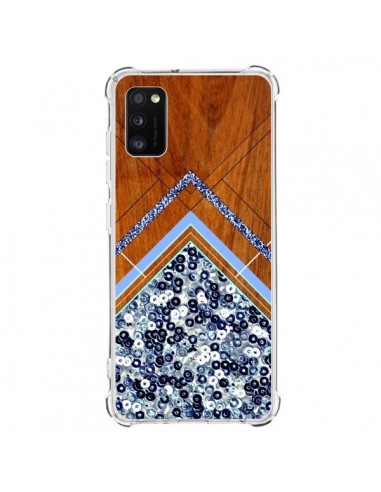 Coque Samsung Galaxy A41 Sequin Geometry Bois Azteque Aztec Tribal - Jenny Mhairi