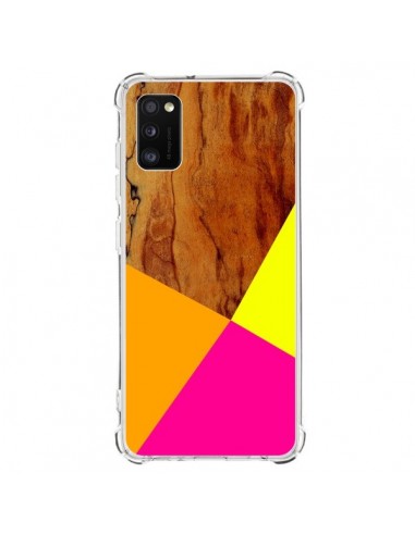 Coque Samsung Galaxy A41 Wooden Colour Block Bois Azteque Aztec Tribal - Jenny Mhairi