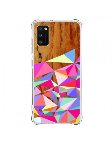 Coque Samsung Galaxy A41 Wooden Multi Geo Bois Azteque Aztec Tribal - Jenny Mhairi