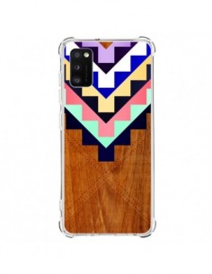 Coque Samsung Galaxy A41 Wooden Tribal Bois Azteque Aztec...