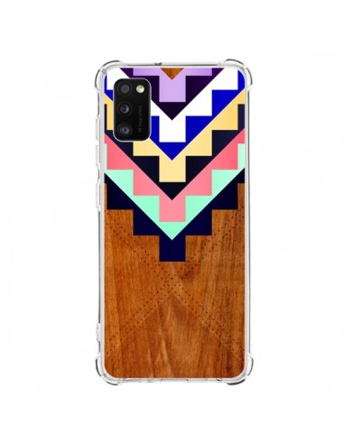 Coque Samsung Galaxy A41 Wooden Tribal Bois Azteque Aztec Tribal - Jenny Mhairi