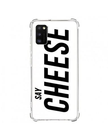 Coque Samsung Galaxy A41 Say Cheese Smile Blanc - Jonathan Perez