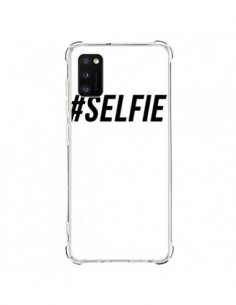 Coque Samsung Galaxy A41 Hashtag Selfie Noir Vertical -...