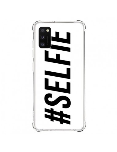 Coque Samsung Galaxy A41 Hashtag Selfie Blanc Horizontal - Jonathan Perez