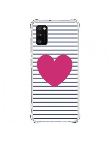 Coque Samsung Galaxy A41 Coeur Traits Marin - Jonathan Perez