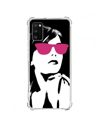 Coque Samsung Galaxy A41 Fille Lunettes Roses - Jonathan Perez