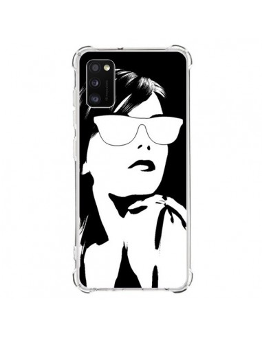 Coque Samsung Galaxy A41 Fille Lunettes Blanches - Jonathan Perez
