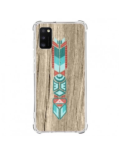Coque Samsung Galaxy A41 Totem Tribal Azteque Bois Wood - Jonathan Perez