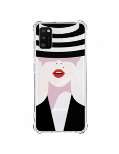 Coque Samsung Galaxy A41 Femme Chapeau Hat Lady...