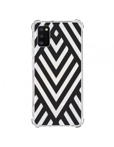 Coque Samsung Galaxy A41 Geometric Azteque Noir Transparente - Dricia Do