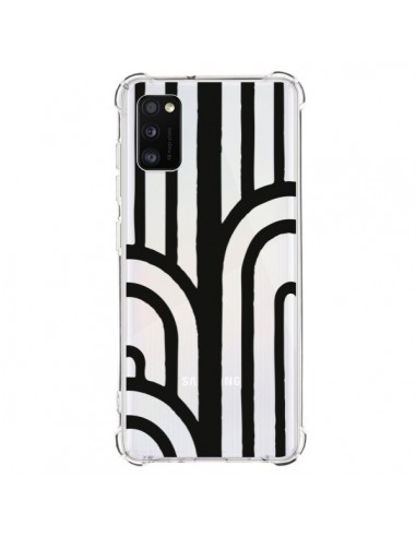 Coque Samsung Galaxy A41 Geometric Noir Transparente - Dricia Do