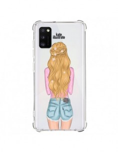 Coque Samsung Galaxy A41 Blonde Don't Care Transparente -...