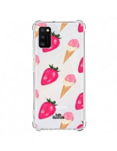 Coque Samsung Galaxy A41 Strawberry Ice Cream Fraise...
