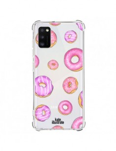 Coque Samsung Galaxy A41 Pink Donuts Rose Transparente -...
