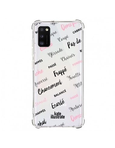 Coque Samsung Galaxy A41 Ballerina Ballerine Mots Transparente - kateillustrate