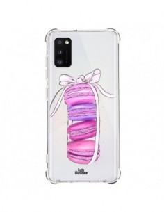 Coque Samsung Galaxy A41 Macarons Pink Purple Rose Violet...