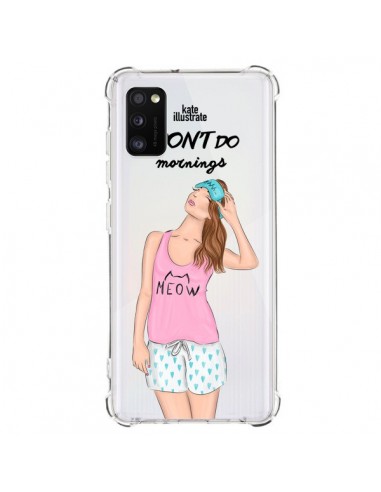 Coque Samsung Galaxy A41 I Don't Do Mornings Matin Transparente - kateillustrate