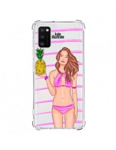 Coque Samsung Galaxy A41 Malibu Ananas Plage Ete Rose...